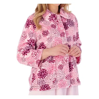 (Pink, Large) Slenderella BJ02310 Women's Floral Print Dressing Gown