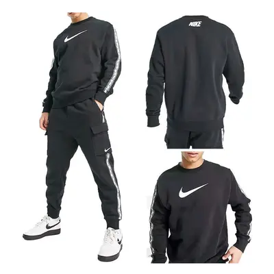 (Large) Nike Air Mens Repeat Tracksuit Black Set