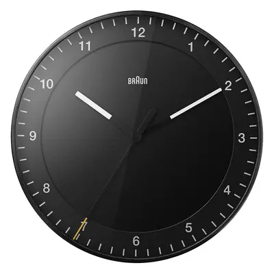 Braun Classic Large Analogue Wall Clock, 30cm, Black, BC17B