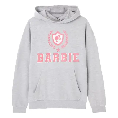 (XL, Grey) Barbie Womens/Ladies Collegiate Logo Marl Hoodie