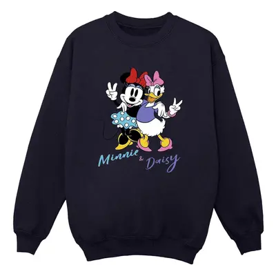 (XXL, Navy Blue) Disney Womens/Ladies Minnie Mouse And Daisy Sweatshirt