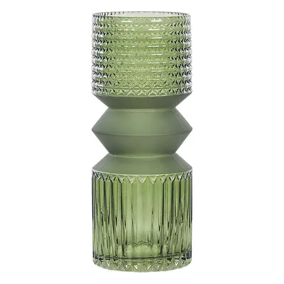 Flower Vase VRADETO Glass Olive Green