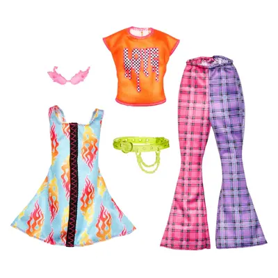 Barbie Fashions 2-Pack Clothing Set Outfits for Barbie Doll Include Rock 'n Roll-Themed Looks & 