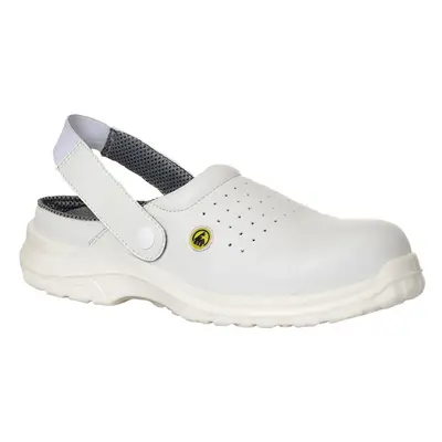 (White, UK 3) Portwest Compositelite ESD Perforated Safety Clog