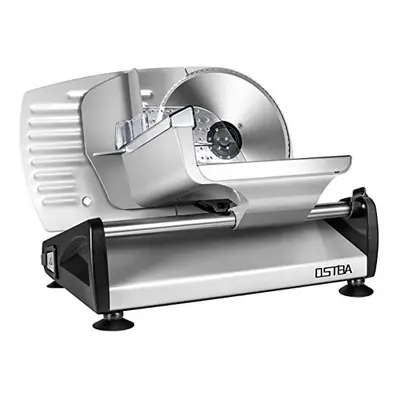 OSTBA SL-518 Electric Deli Food Slicer with Child Lock Protection, Removable 19cm Stainless Stee