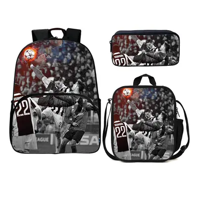 (Style 4) Ronaldo backpacks for elementary and middle school students schoolbag shoulders front 