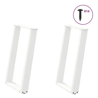 (white, x (72-73) cm) vidaXL Console Table Legs U-Shaped Desk Legs Metal Bar Stand DIY pcs Steel