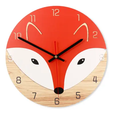 (A) 28cm Animal Mute Round Wall Clock Modern Home Living Room Kitchen Watch Decor