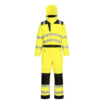 (52R, Yellow/Black) Portwest Unisex Adult PW3 Waterproof Hi-Vis Overalls