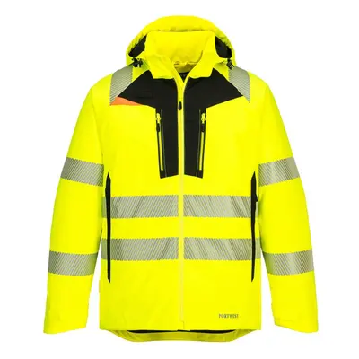 (4XL, Yellow/Black) Portwest Mens DX4 Hi-Vis Winter Jacket