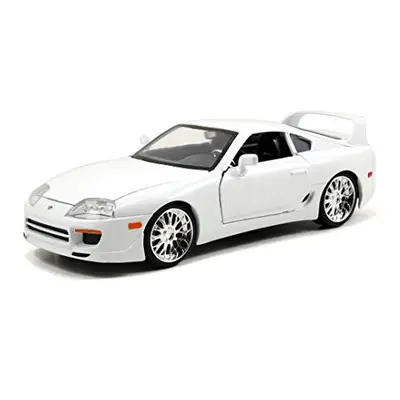 Jada Toys Fast & Furious 1:24 Brians Toyota Supra Die-cast Car White, Toys for Kids and Adults (