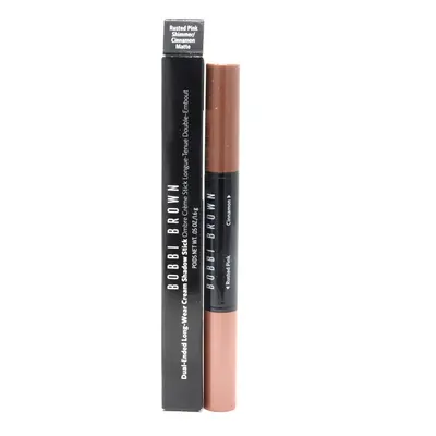 (Rusted Pink Shimmer/Cinnamon Matte) Bobbi Brown Dual-Ended Long-Wear Cream Shadow Stick 0.05oz/