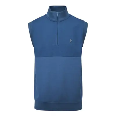 (XXL, Dusky Blue) Farah Mens Clint Sleeveless Midlayer