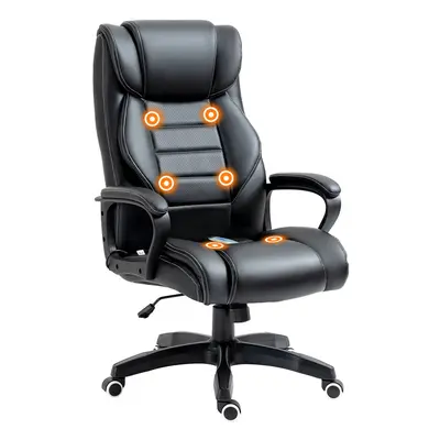 Vinsetto High Back Points Vibration Massage Executive Office Chair, Black