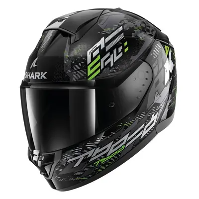 (L) Shark Ridill Full Face Helmet Molokai Black / Silver / Green