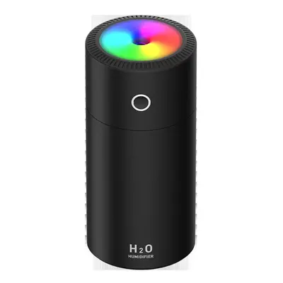 (Black) 310ML Multi-color USB Nano-fine Car Humidifier Mute Atomization Marquee Humidifier for L