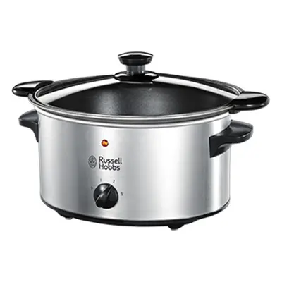 Russell Hobbs 3.5L Stainless Steel Electric Slow Cooker - Cooks upto portions, heat settings