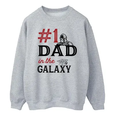 (S, Sports Grey) Star Wars Mens Mandalorian Number One Dad Sweatshirt