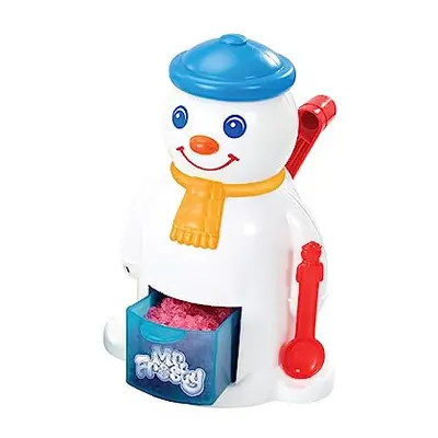 Mr Frosty The Ice Crunchy Maker, Retro Plastic Snowman Shaped Toy Machine for Kids with Ice Cube