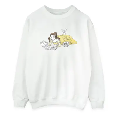 Disney Womens/Ladies Beauty And The Beast Belle Reading Sweatshirt