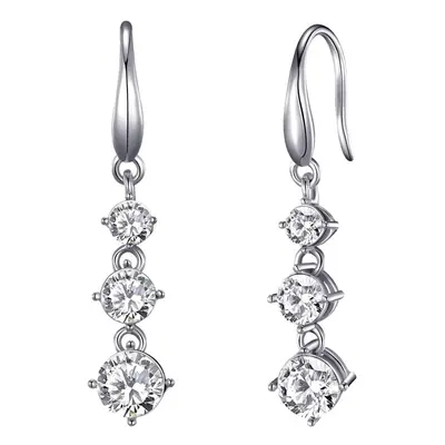 Graduated Drop Earrings Created with Swarovski Crystals