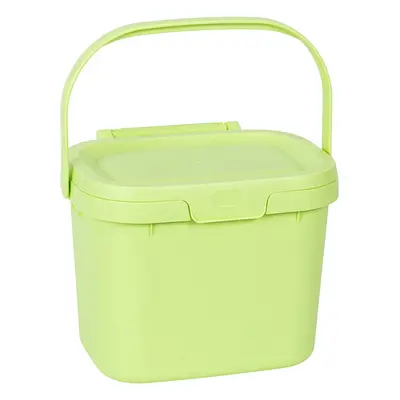 Kitchen Food Waste Compost Caddy Bin 4.5 Liter Mint Green Carrying Handle