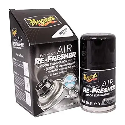 Meguiar's G181302EU Whole Car Air Re-Fresher Odour Eliminator Mist Black Chrome Scent Air Bomb 5