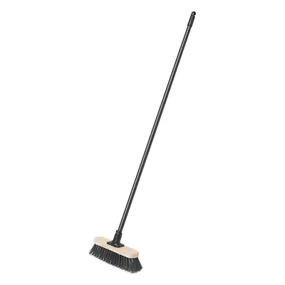 Addis Essentials Wooden Outdoor Complete Broom with Metal Handle, Natural/ Black, 27.5 cm