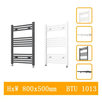 (white, 800x500mm) Stylish Straight Towel Rail HeatingTowel Radiator