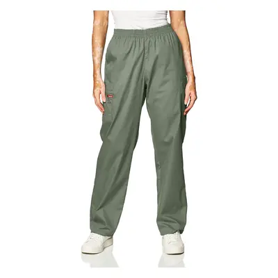 Dickies Women's Signature Elastic Waist Scrubs Pant Olive X-Small Pe