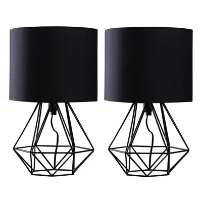 Angus Pair of Black Table Lamp