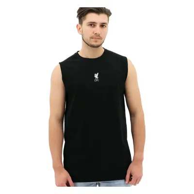 (3XL) Liverpool FC Mens Muscle Tank Top T-Shirt Vest Soccer Official Licensed - Black