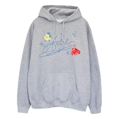 (M, Sports Grey) Disney Womens/Ladies The Little Mermaid Ariel Hoodie