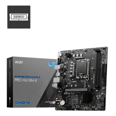 MSI Mainboard PRO H610M-E DDR5 - Micro ATX - LGA - Intel H610