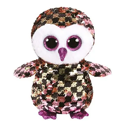 TY Flippable Sequins Checks Owl Beanie Buddy - Medium