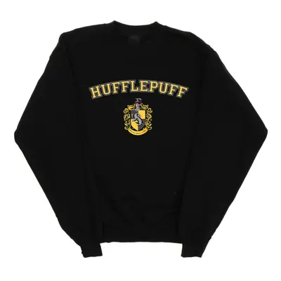 (M, Black) Harry Potter Mens Hufflepuff Crest Sweatshirt