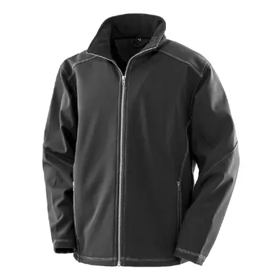 (L, Black) Result Mens Work-Guard Softshell Jacket