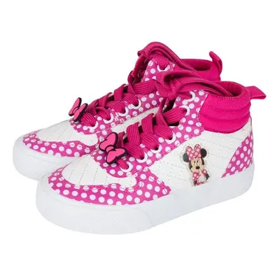 Minnie Mouse 867040-size1 Polka-Dot Pink High-Top Girls Shoes, Pink - Size