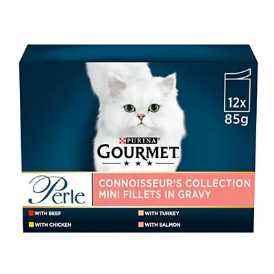 Perle Connoisseurs Collection Gravy Wet Cat Food 12x85G, Pack of