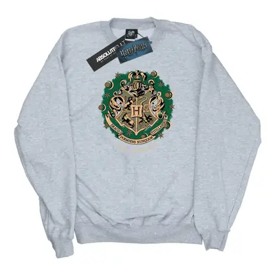 (XXL, Sports Grey) Harry Potter Womens/Ladies Christmas Wreath Sweatshirt