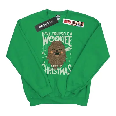 (S, Irish Green) Star Wars Mens Wookiee Little Christmas Sweatshirt