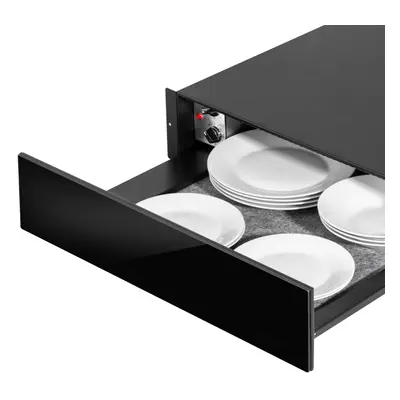 Baridi 60cm Built-In Warming Drawer, Push-to-Open, Anti-Slip Mat, Black - DH201