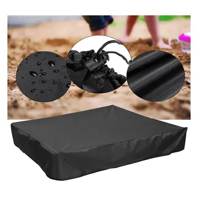 (Black, 200x200x20) Sand Pit Sandbox Cover With Drawstring Waterproof Uv Protection For Sandbox 