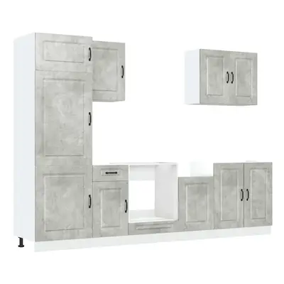 (concrete grey) vidaXL Kitchen Cabinet Set Piece Cupboard Storage Cabinet Engineered Wood