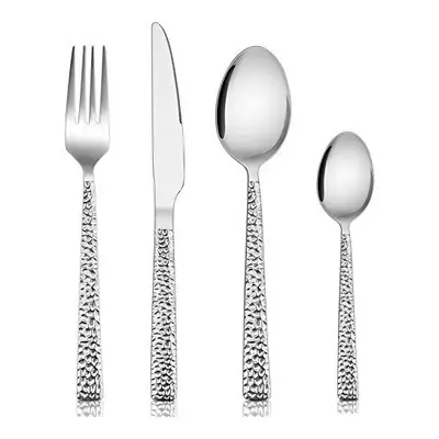 Cutlery Sets, Homikit Stainless Steel Piece Cutlery Flatware Set, Metal Fork Knife Spoon Set Gre