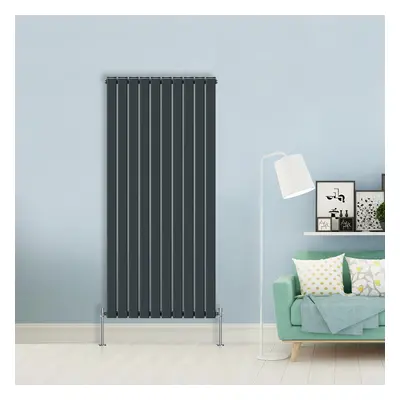 (Double-1800x680 mm) NRG Flat Panel Column Designer Radiator Heater Central Heating Rads Anthrac