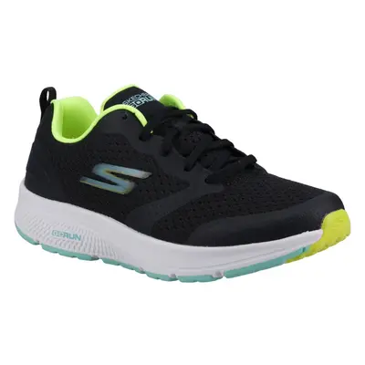 (Black, (Adults')) Skechers GO RUN Consistent - Intensify-X Textile Women's Black/Lime Trainers