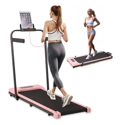 (Pink) in Foldable Home Walking Running Treadmill