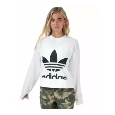 (12) Womens adidas Crew Neck Regular Sweatshirt White