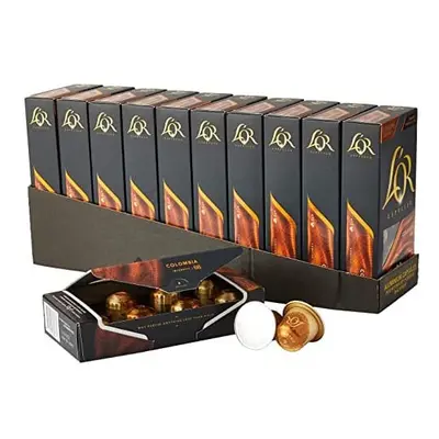 L'OR Origins Colombia Intensity Nespresso Compatible Coffee Pods (Pack of 10, Total Coffee Capsu